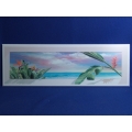 Tropical Beach Print on Wood by Lynn Fecteau, 36 x 12 in.